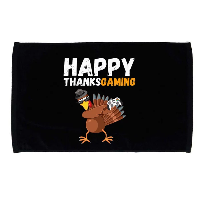 Happy Thanksgiving Video Game Dabbing Turkey Pilgrim Microfiber Hand Towel