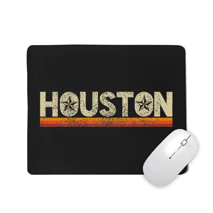 Houston Texas Vintage Retro Stars Souvenir Mousepad