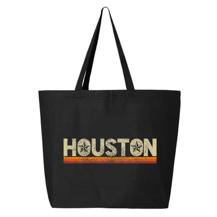 Houston Texas Vintage Retro Stars Souvenir 25L Jumbo Tote