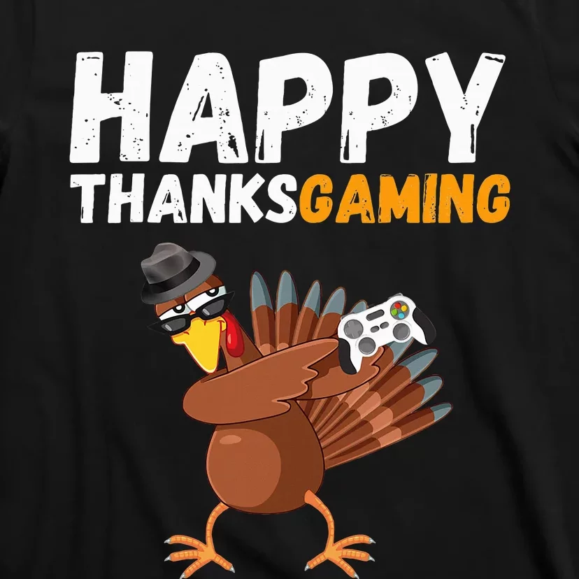 Happy Thanksgiving Video Game Dabbing Turkey Pilgrim T-Shirt