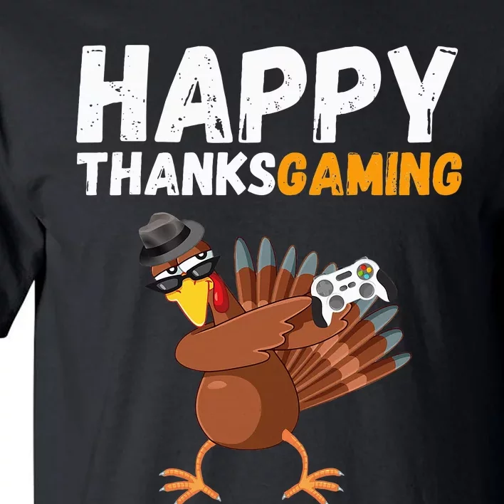 Happy Thanksgiving Video Game Dabbing Turkey Pilgrim Tall T-Shirt