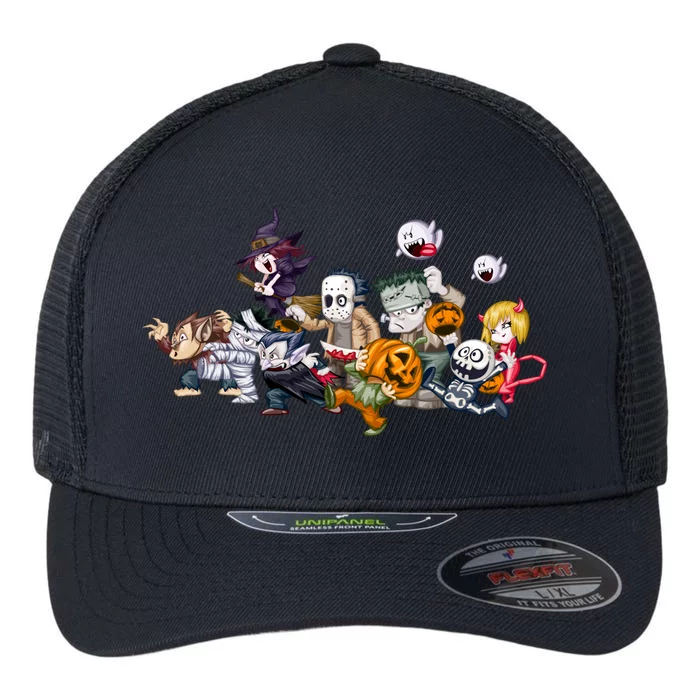 Halloween Team Villains Monster Crew Flexfit Unipanel Trucker Cap