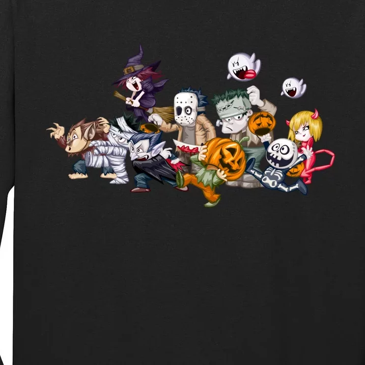 Halloween Team Villains Monster Crew Tall Long Sleeve T-Shirt