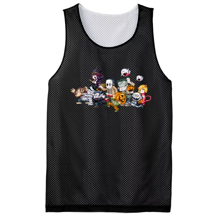 Halloween Team Villains Monster Crew Mesh Reversible Basketball Jersey Tank