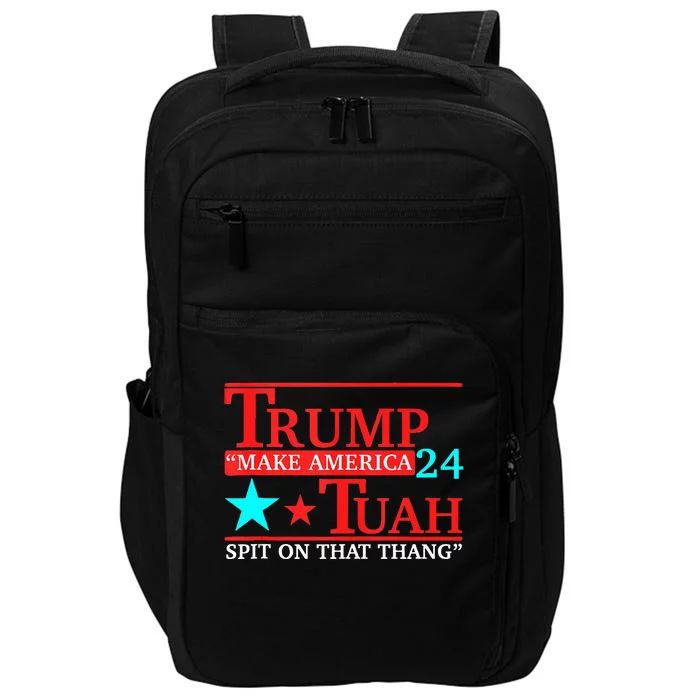 Hawk Tuah Viral Humor Meme Video Girl 24 Trump Tua Impact Tech Backpack