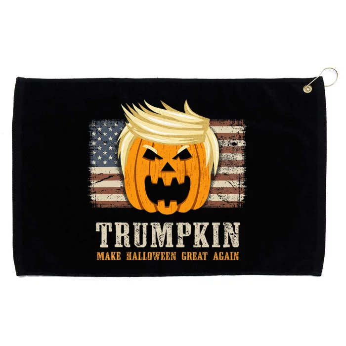 Halloween Trumpkin Vintage US Flag Funny Grommeted Golf Towel