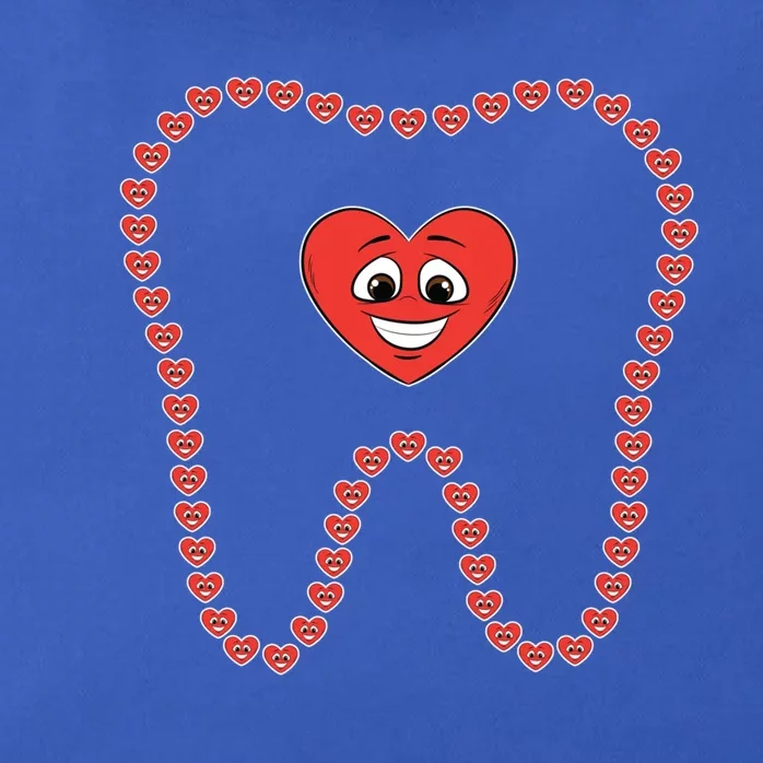 Heart Tooth Valentines Day Cute Dentist Dental Hygienist Meaningful Gift Zip Tote Bag