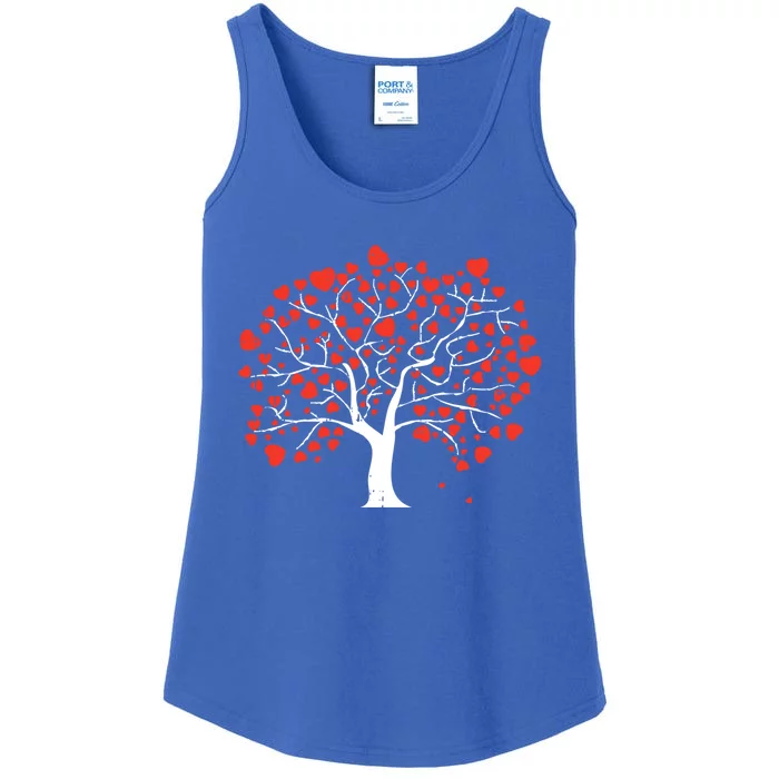 Heart Tree Valentines Day Cute Nature Love Great Gift Ladies Essential Tank