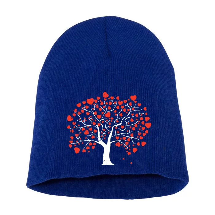 Heart Tree Valentines Day Cute Nature Love Great Gift Short Acrylic Beanie