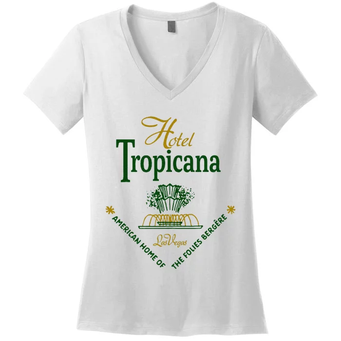 Hotel Tropicana Vintage Las Vegas Women's V-Neck T-Shirt