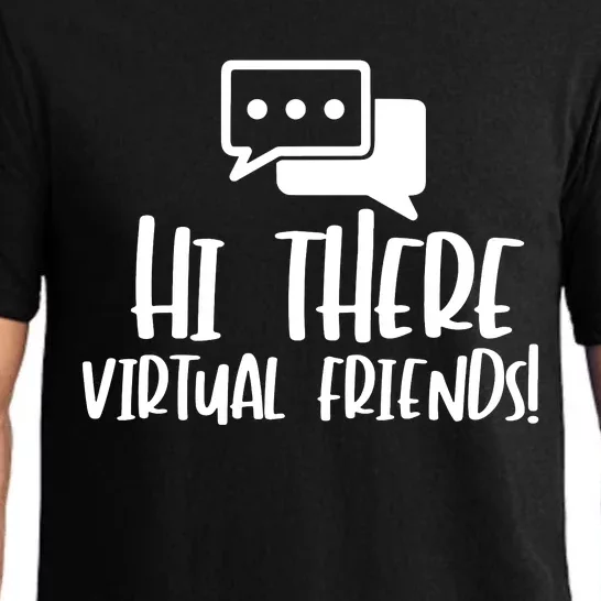 Hi There Virtual Friends Zoom Meeting Pajama Set