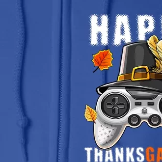 Happy Thanksgiving Video Game Controller Pilgrim Costume Cute Gift Full Zip Hoodie