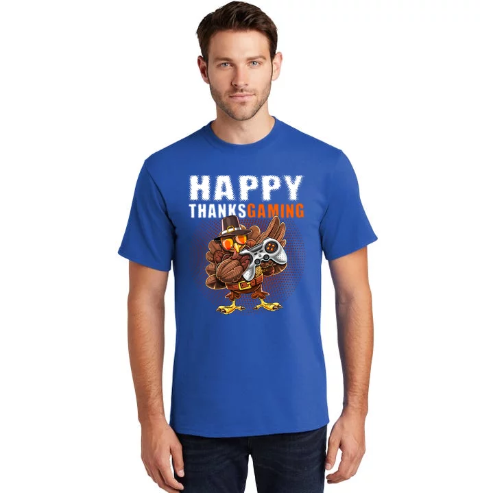 Happy Thanksgiving Video Game Dabbing Turkey Pilgrim Great Gift Tall T-Shirt