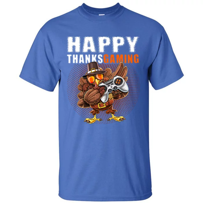 Happy Thanksgiving Video Game Dabbing Turkey Pilgrim Great Gift Tall T-Shirt