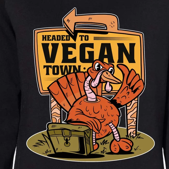 Headed To Vegan Town Chicken Womens California Wash Sweatshirt