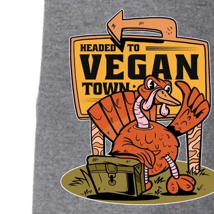 Headed To Vegan Town Chicken Doggie 3-End Fleece Hoodie