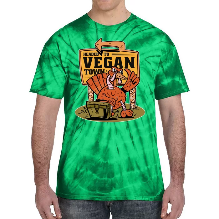 Headed To Vegan Town Chicken Tie-Dye T-Shirt