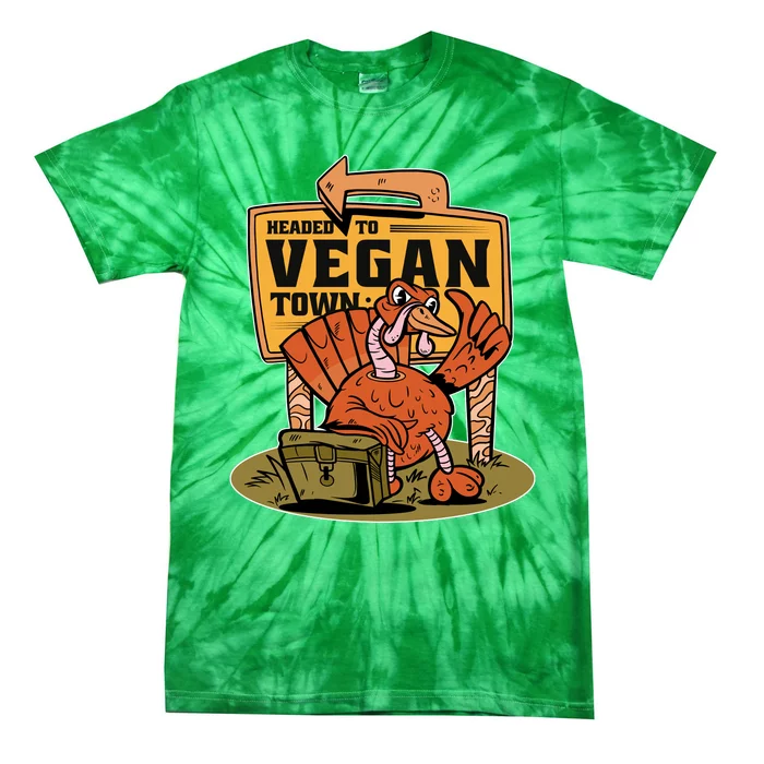 Headed To Vegan Town Chicken Tie-Dye T-Shirt