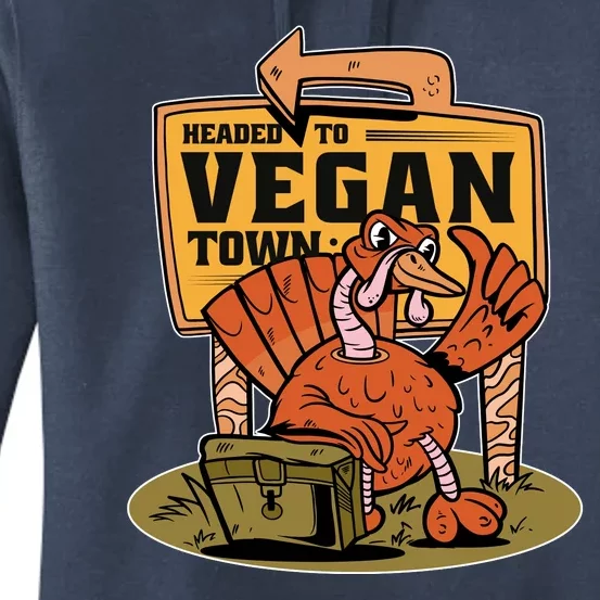 Headed To Vegan Town Chicken Women's Pullover Hoodie