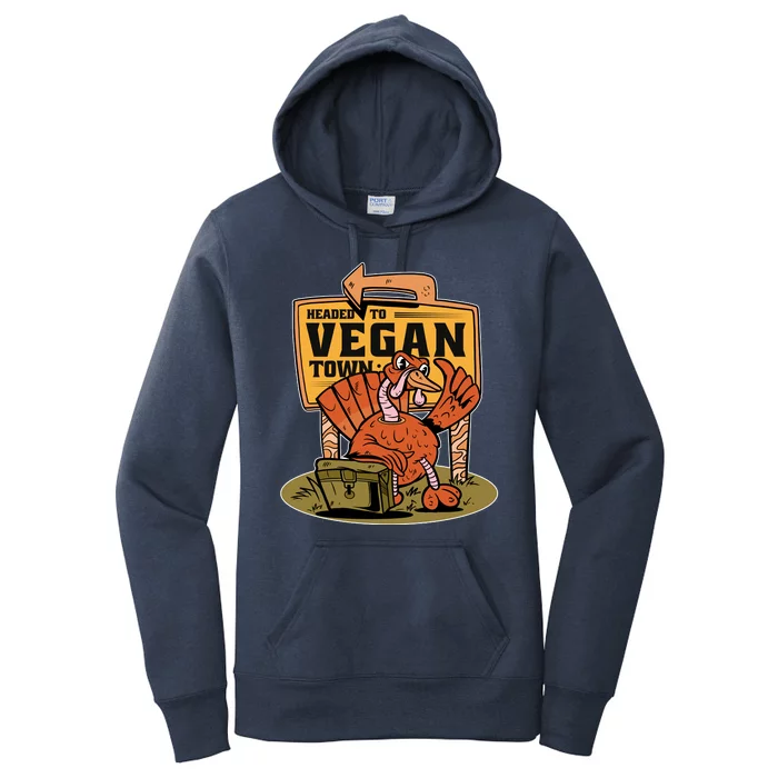 Headed To Vegan Town Chicken Women's Pullover Hoodie