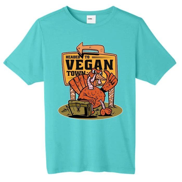 Headed To Vegan Town Chicken ChromaSoft Performance T-Shirt