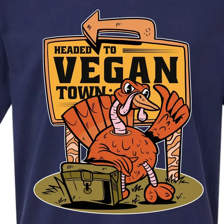 Headed To Vegan Town Chicken Sueded Cloud Jersey T-Shirt