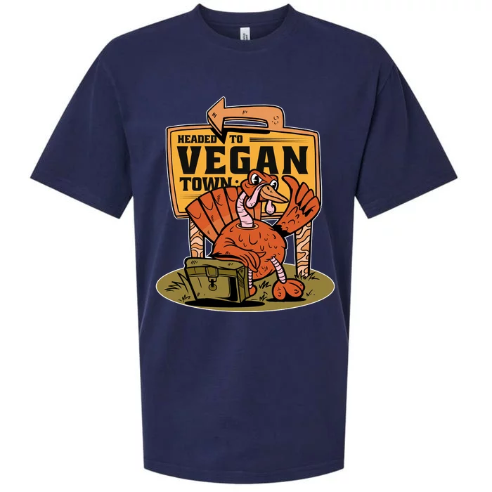 Headed To Vegan Town Chicken Sueded Cloud Jersey T-Shirt