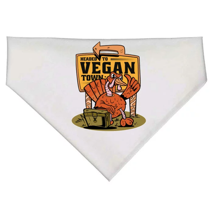 Headed To Vegan Town Chicken USA-Made Doggie Bandana