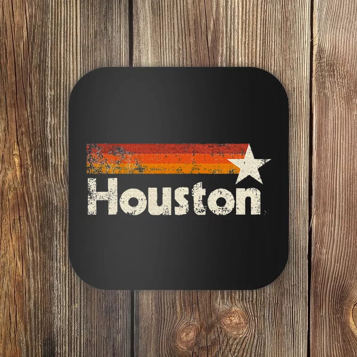 Houston Texas Vintage Houston Stripes Strong Old 70s 80s 90s Coaster