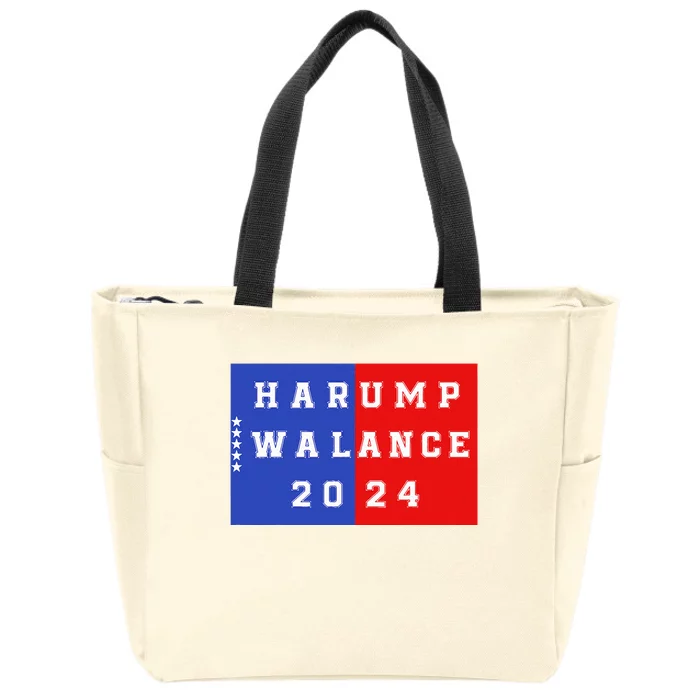 Harris Trump Walz Vance Vote Harump Walance 2024 Zip Tote Bag