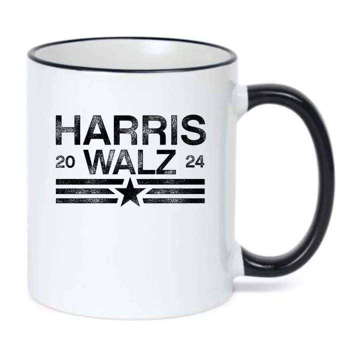 Harris Tim Walz 2024 Stripes Kamala Harris Walz 2024 Black Color Changing Mug