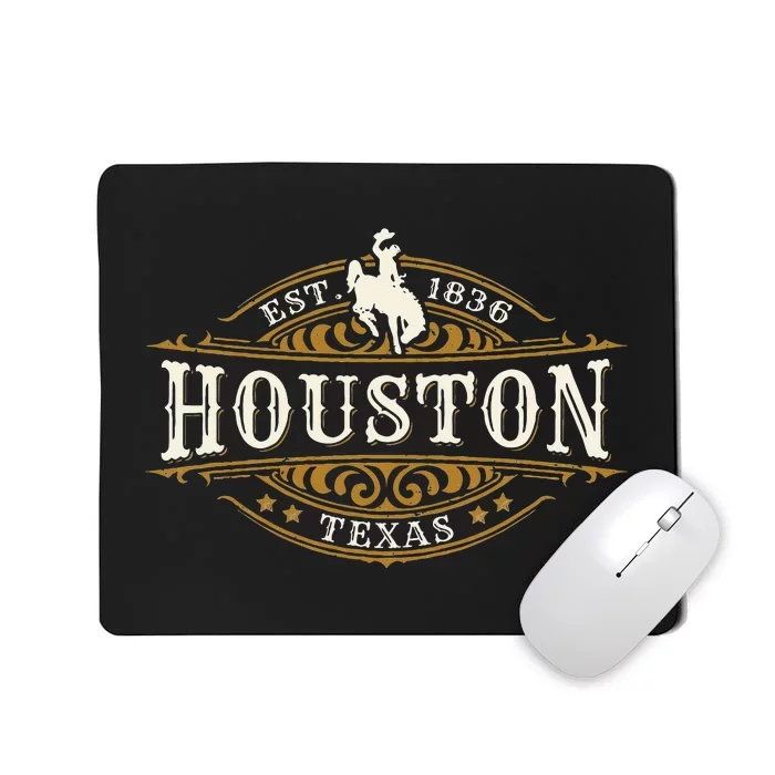 Houston Texas Western Style Rodeo Cowboy Novelty Souvenir Mousepad