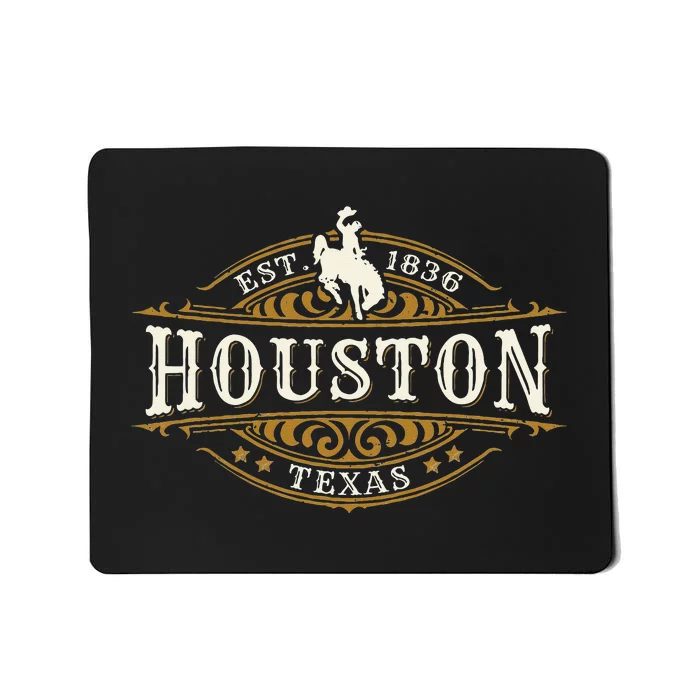 Houston Texas Western Style Rodeo Cowboy Novelty Souvenir Mousepad