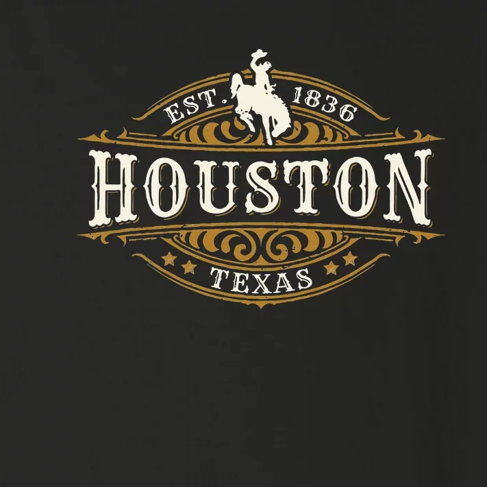 Houston Texas Western Style Rodeo Cowboy Novelty Souvenir Toddler Long Sleeve Shirt