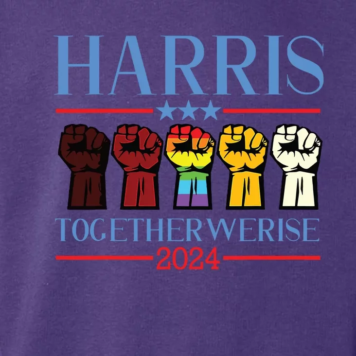 Harris Together We Rise 2024 Funny Voting For Kamala Harris Toddler Hoodie