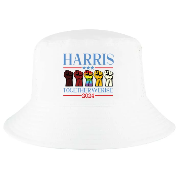 Harris Together We Rise 2024 Funny Voting For Kamala Harris Cool Comfort Performance Bucket Hat