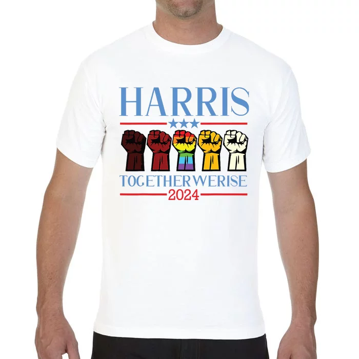 Harris Together We Rise 2024 Funny Voting For Kamala Harris Comfort Colors T-Shirt