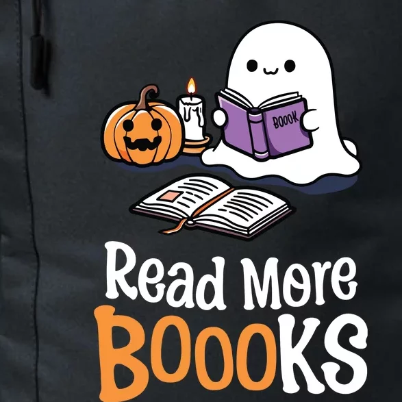 Halloween Teacher Women Cute Reading Ghost Read More Books Daily Commute Backpack