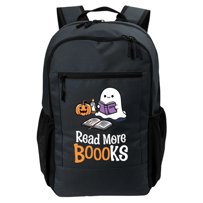 Halloween Teacher Women Cute Reading Ghost Read More Books Daily Commute Backpack