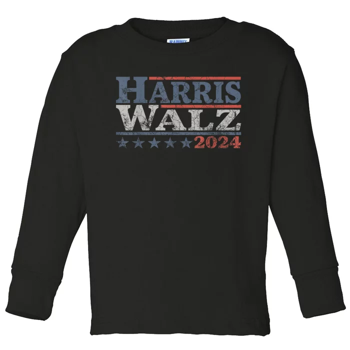 Harris Tim Waltz 2024 Kamala Harris Waltz 2024 Election Gift Toddler Long Sleeve Shirt