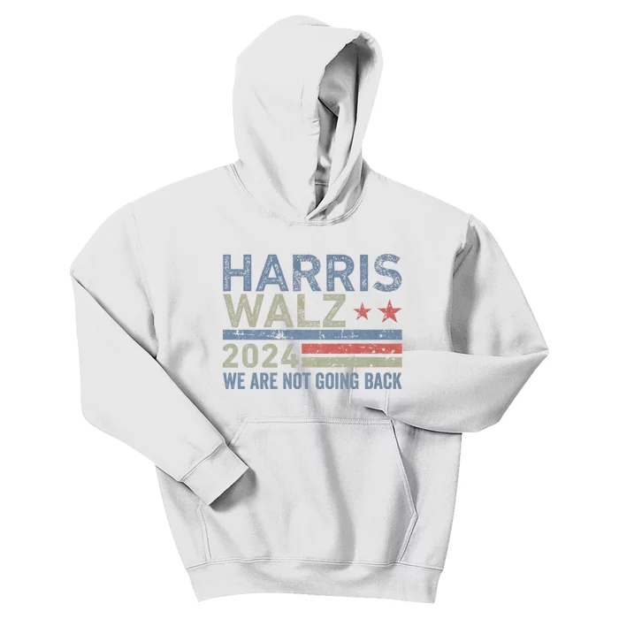 Harris Tim Walz 2024 Aged Stripes Kamala Harris Waltz 2024 Kids Hoodie