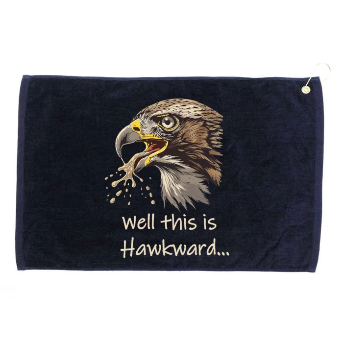 Hawk Tua Well This Is Hawkward Funny Viral Video Grommeted Golf Towel