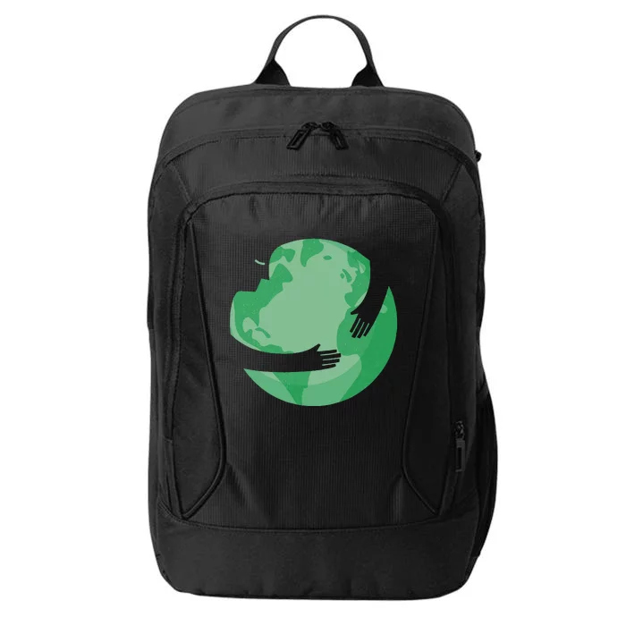 HUGGING THE WORLD EARTH DAY ENVIRONMENTAL AWARENESS City Backpack