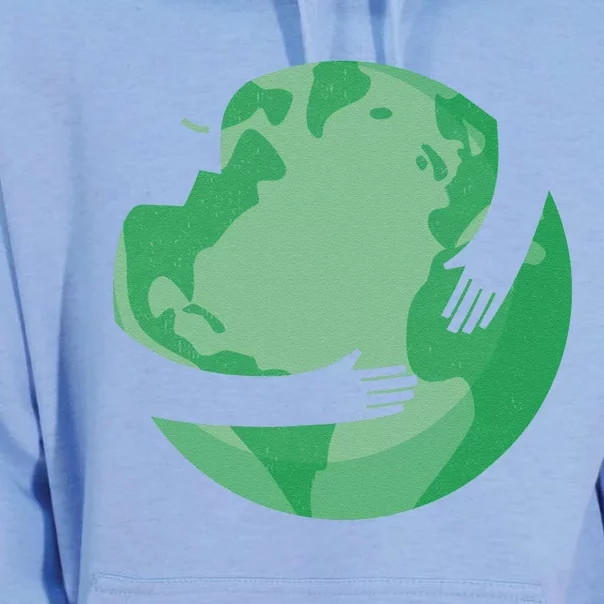 HUGGING THE WORLD EARTH DAY ENVIRONMENTAL AWARENESS Unisex Surf Hoodie