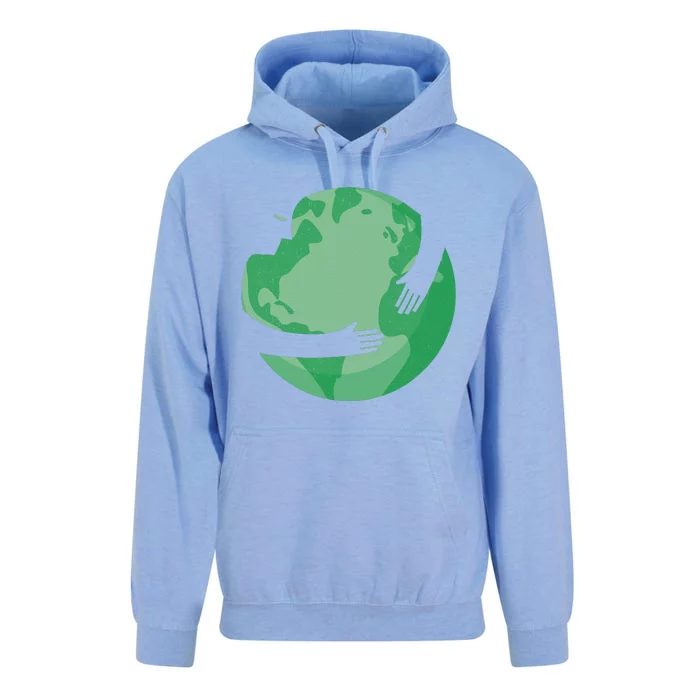 HUGGING THE WORLD EARTH DAY ENVIRONMENTAL AWARENESS Unisex Surf Hoodie