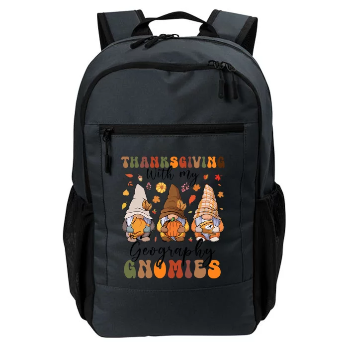 Happy Thanksgiving With My Geography Gnomies Teacher Gnomes Gift Daily Commute Backpack