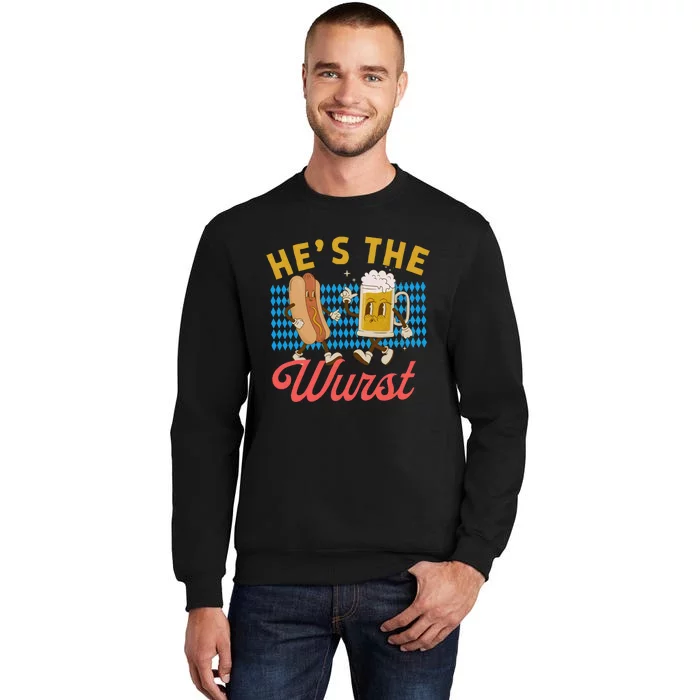 He’S The Wurst Couples Oktoberfest Beer Festival Sweatshirt