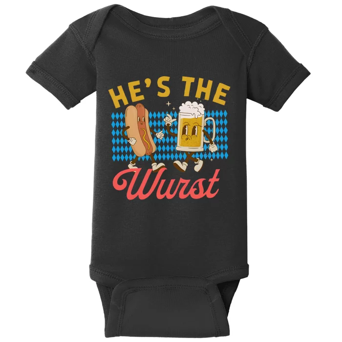 He’S The Wurst Couples Oktoberfest Beer Festival Baby Bodysuit