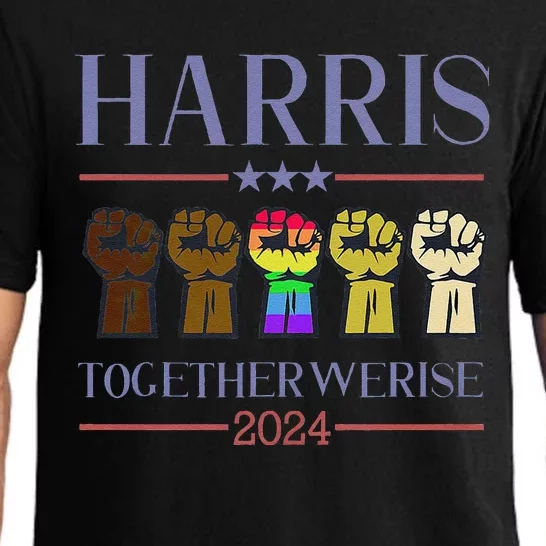 Harris Together We Rise 2024 Funny Voting For Kamala Harris Pajama Set