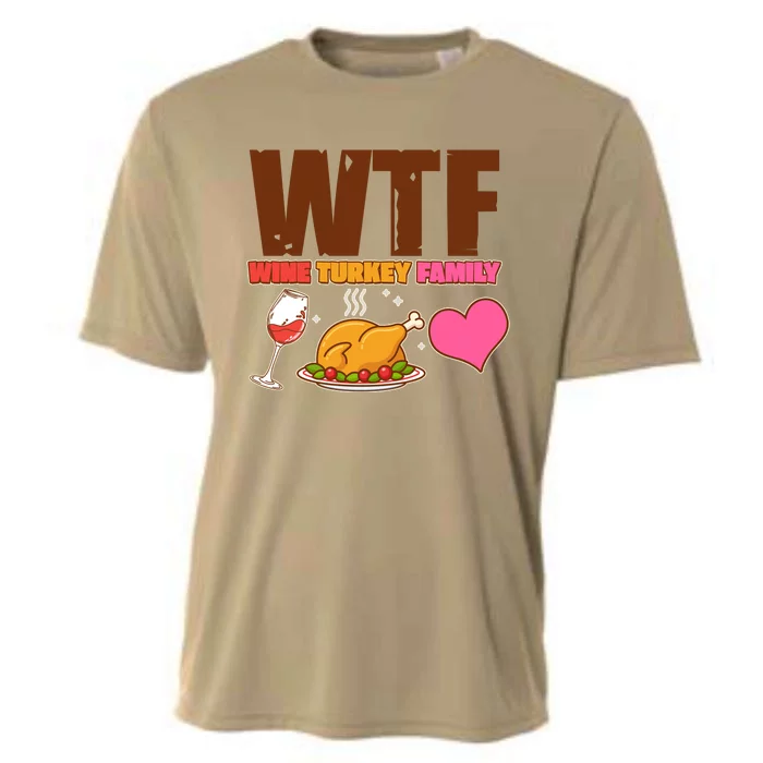 Holiday Time WTF Wine Turkey Family Cooling Performance Crew T-Shirt